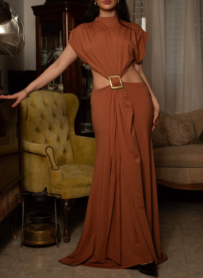 Belt Dress - Reddish Brown - 1 - Drive 1omy7jN3Eg6TmxmejzONmDAB3XUmMt10G