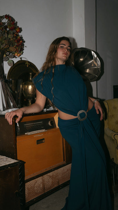OSHKA Drive - Belt Dress - Dark Teal - IMG_1690.JPG