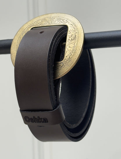 Genuine Leather Belts - Brown (Gold Buckle) - Drive 15TE25R9isnjaIxgSX2XLb2ZC1wRigStL